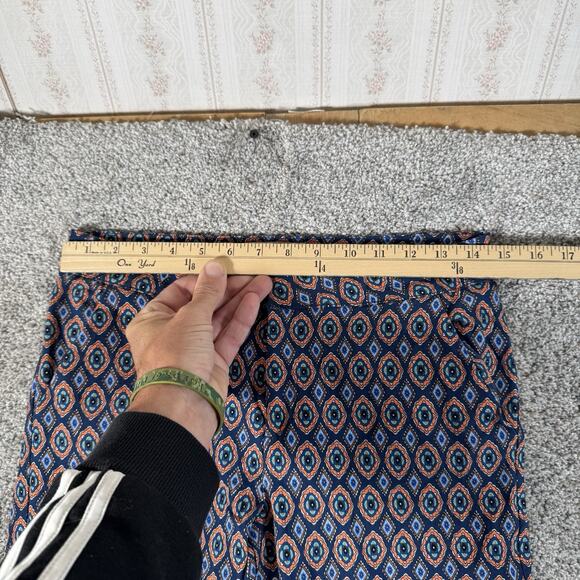 BeBop Cropped Pants Sz 11 Boho Chic Retro 70s Groovy Medallions Parisian Office - Picture 2 of 14